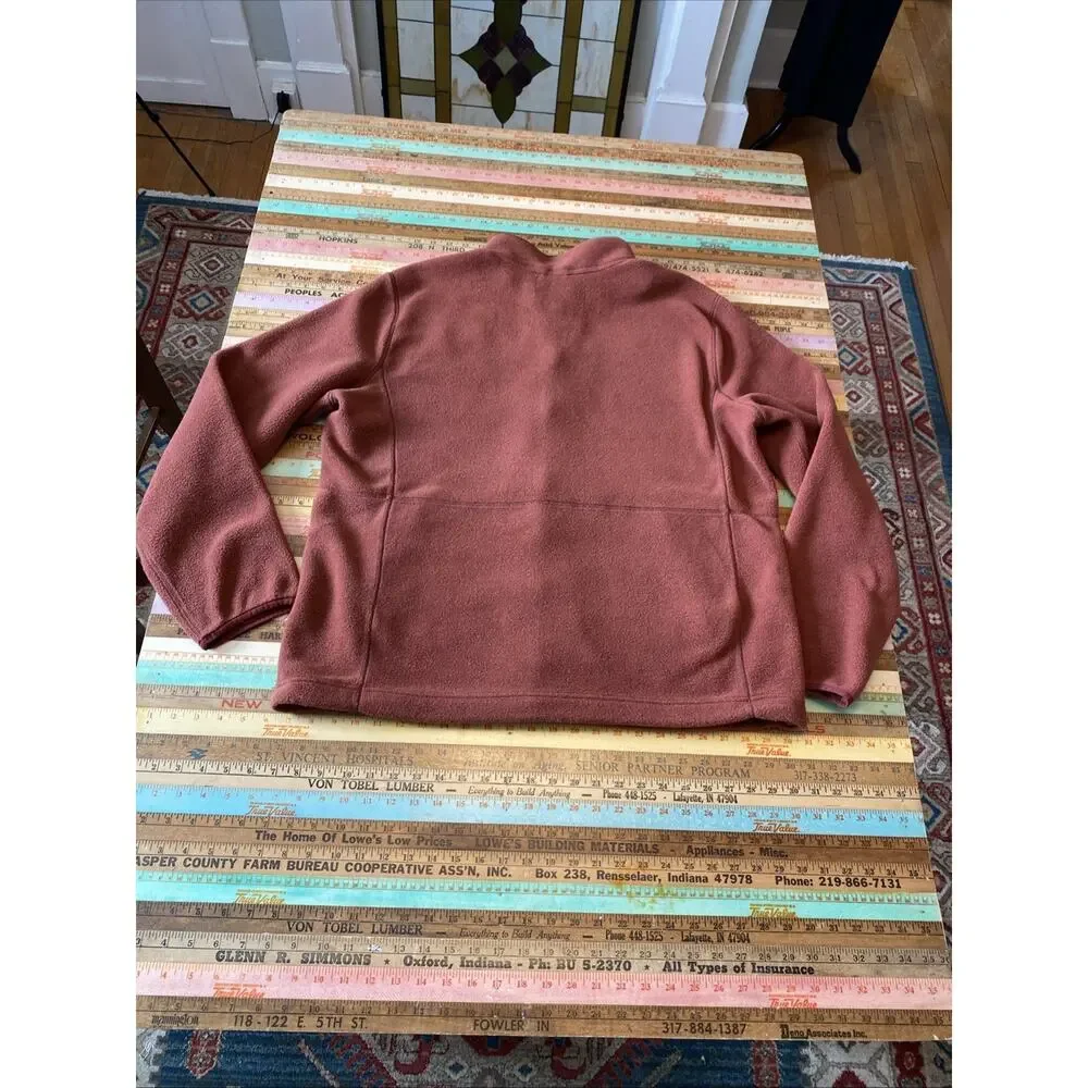 LL Bean Mens Swift Fleece Full Zip Light Jacket XL Tall Burgundy Coat XLT Hiking